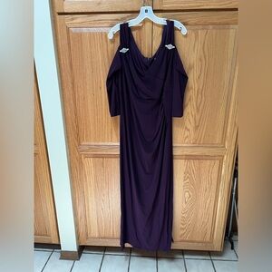 R&M Richards Deep Purple Long Sleeve Dress, EUC, worn once, Size 16W